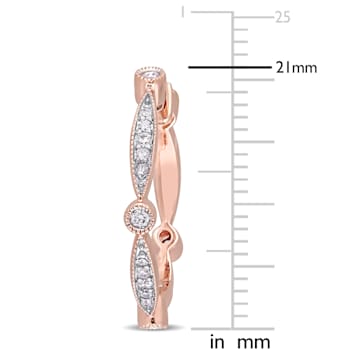 1/3 CT TW Diamond Hoop Earrings in 10k Rose Gold