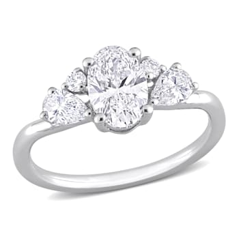 1 1/2 CT TGW Lab Grown Diamond Engagement Ring in 14K White Gold