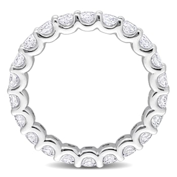2 1/5 CT TGW Lab Grown Diamond Eternity Band in 14K White Gold - Size 8