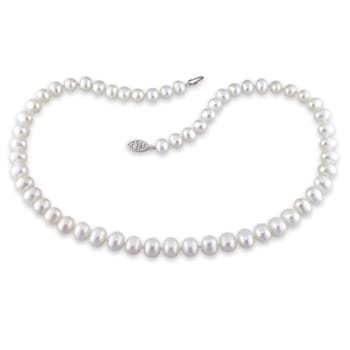 6.5 - 7 MM Freshwater Cultured Pearl 18" Strand with Sterling
Silver Clasp
