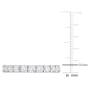 2 1/5 CT TGW Lab Grown Diamond Eternity Band in 14K White Gold - Size 8