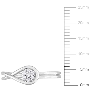 Diamond Accent Infinity Promise Ring in Sterling Silver