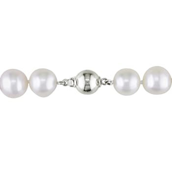 10 - 11 MM Freshwater Cultured Pearl Strand with Sterling Silver Ball Clasp