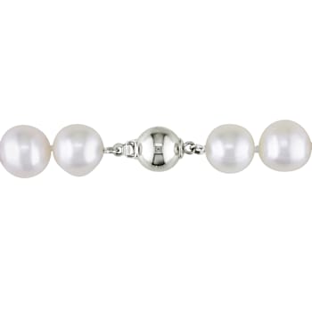 10 - 11 MM Freshwater Cultured Pearl Strand with Sterling Silver Ball Clasp