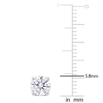 2 CT TW Lab-Grown Diamond Martini Style Stud Earrings in 14K White Gold