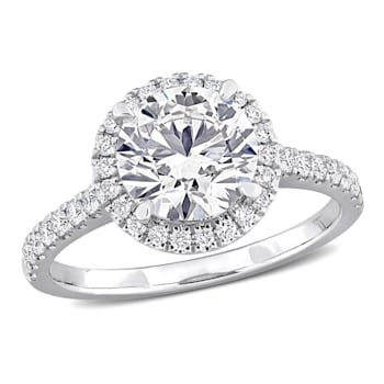 2 3/8 CT TW Lab-Grown Diamond Halo Engagement Ring in 14K White Gold