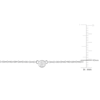 1 CT TW Diamond Station Necklace in Platinum