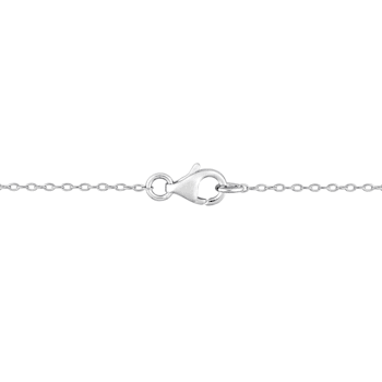 1 1/2 CT DEW Created Moissanite Halo Necklace in Sterling Silver