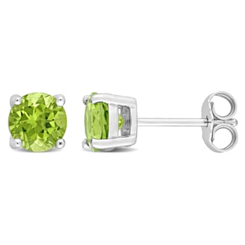 1 1/2 CT TGW Peridot Stud Earrings in Sterling Silver