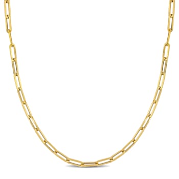 4mm Oval Link Necklace in 14k Yellow Gold, 24 in