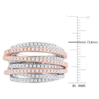 1 1/4 CT TW Diamond Split Shank Ring in 14K 2-Tone Gold