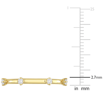 1/8 CT TGW Lab Grown Diamond Anniversary Band in in 18K Yellow Gold
Plated Sterling Silver