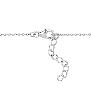 1 1/10 CT TGW Tanzanite and White Topaz Necklace in Sterling Silver