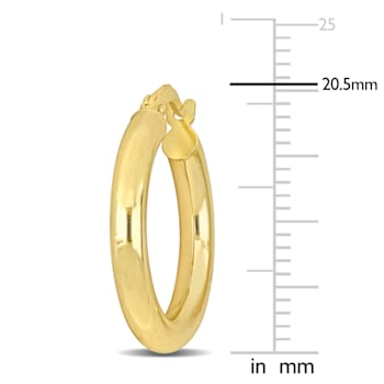 20mm Hoop Earrings in 14k Yellow Gold
