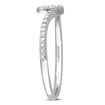 Diamond Accent Heart Promise Ring in Sterling Silver