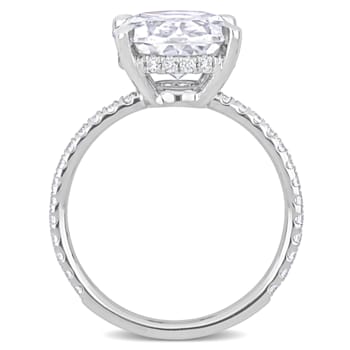 4-7/8 CT DEW Created Moissanite Engagement Ring in 10K White Gold
