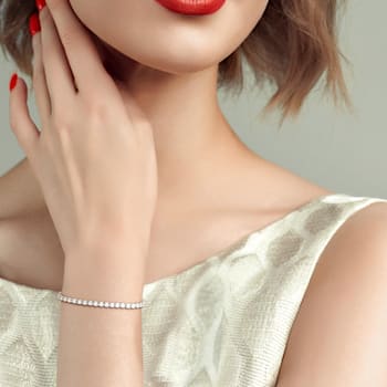 3 3/4 CT TW Lab-Grown Diamond Tennis Bracelet in 14K White Gold