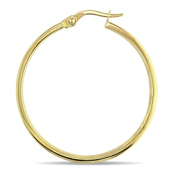 Hoop Edged Earrings in 10k Polished Yellow Gold