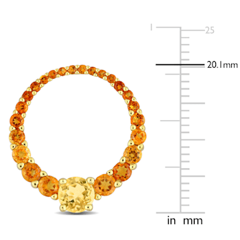 2 4/5 CT TGW Citrine and Madeira Citrine Earrings in 18K Yellow Gold
Over Sterling Silver