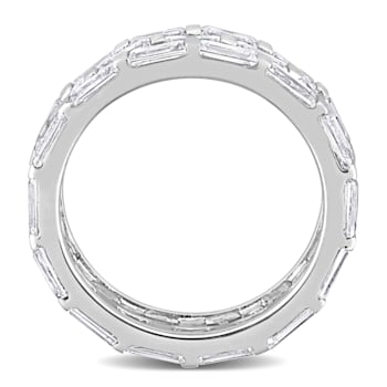 4 5/8 CT DEW Created Moissanite Triple Band Ring in Sterling Silver