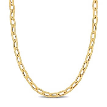 6.5mm Oval Link Necklace in 14k Yellow Gold, 22 in
