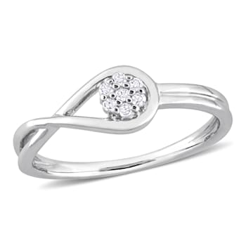 Diamond Accent Infinity Promise Ring in Sterling Silver