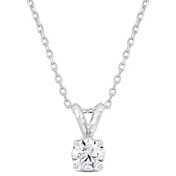 0.75ctw Lab-Grown Diamond Solitaire Pendant with Chain in Platinum (IGI Certified)