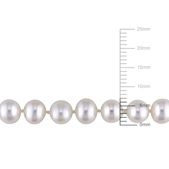 7 - 7.5 MM Cultured Freshwater Pearl 16" Strand with Sterling
Silver Clasp