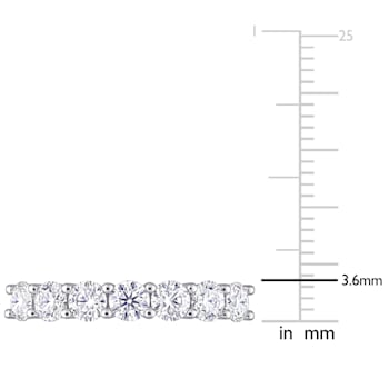 1 CT DEW Created Moissanite Anniversary Band in Sterling Silver