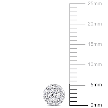 1/3 CT TDW Diamond Cluster Stud Earrings in Platinum