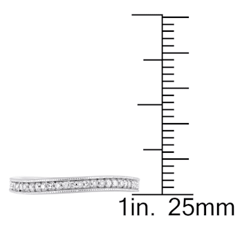 1/8 CT TW Diamond Wedding Band in Sterling Silver