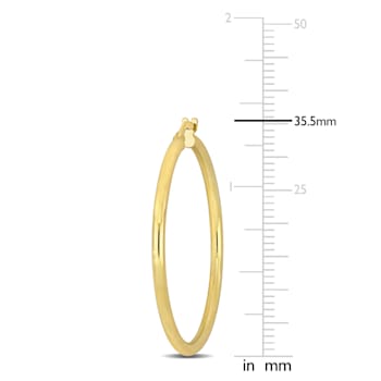 35mm Hoop Earrings in 14k Yellow Gold