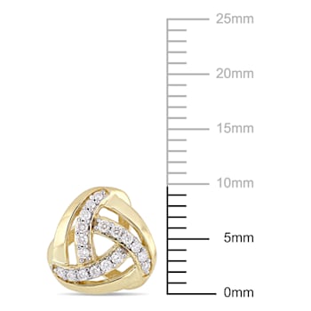 1/5 CT TW Diamond Stud Earrings in 10k Yellow Gold