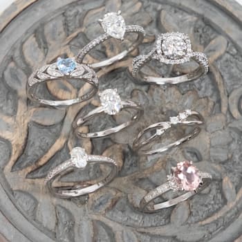 4-1/2 CT DEW Created Moissanite Solitaire Engagement Ring in 10K White Gold