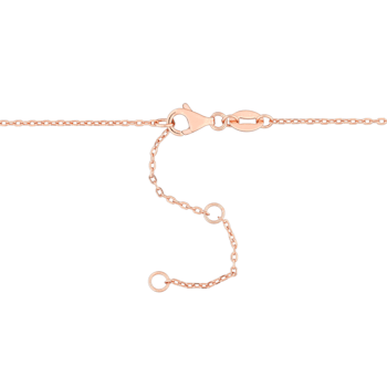 3/4ctw Pink Tourmaline Bead Bar Necklace in Rose Plated Sterling Silver