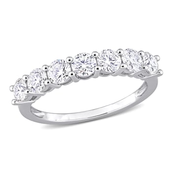 1 CT DEW Created Moissanite Anniversary Band in Sterling Silver