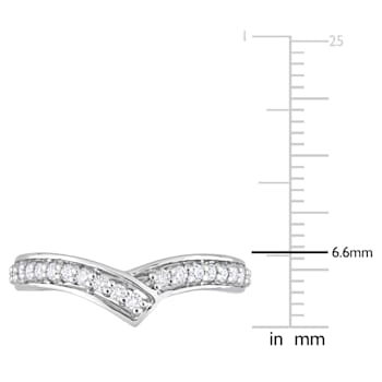 1/3 CT TW Diamond Chevron Ring in Platinum