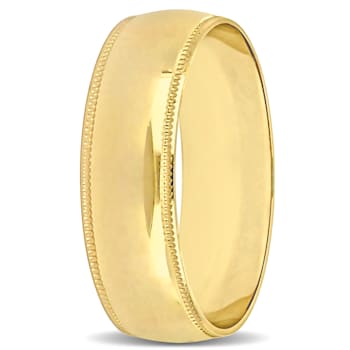 Ladies 6mm Polished Finish Wedding Band in 10K Yellow Gold