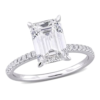 3 1/10 CT TW Lab-Grown Diamond Engagement Ring in 14K White Gold