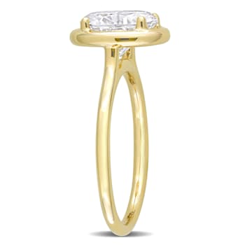 2 CT DEW Oval-Shaped Lab Created Moissanite Engagement Ring in 10K
Yellow Gold