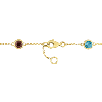 2 CT TGW Multi-Gem By The Yard Bracelet in 14K Yellow Gold