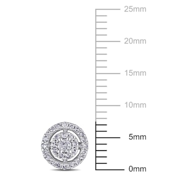 1/3 CT TW Halo Diamond Earrings in 10k White Gold