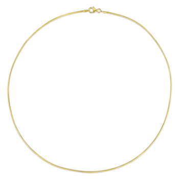 1.2MM Snake Chain Necklace in Yellow Plated Sterling Silver