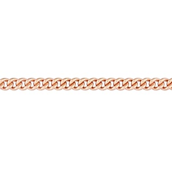 4.4MM Curb Link Chain Bracelet in 18K Rose Gold Over Sterling Silver