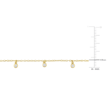 1/6 CT TGW Lab Grown Diamond Station Necklace in 18K Yellow Gold Plated
Sterling Silver