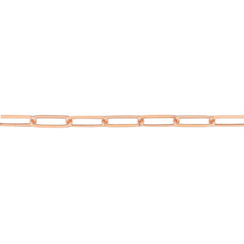 5MM Polished Paperclip Chain Bracelet in 18K Rose Gold Over Sterling Silver