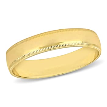 Ladies 4mm Polished Finish Wedding Band in 10K Yellow Gold