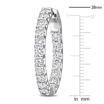3 5/8 CT TW Lab-Grown Diamond Inside-Out Hoop Earrings in 14K White Gold
(IGI Certified)