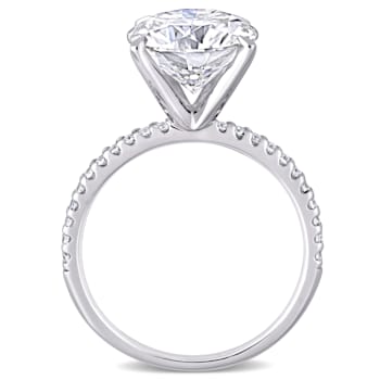 4 CT DEW Created Moissanite Engagement Ring in 10K White Gold