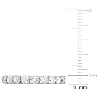 2 CT TGW Lab Grown Diamond Eternity Band in 14K White Gold - Size 6